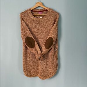 Brown Knit Sweater with Elbow Patches NWT